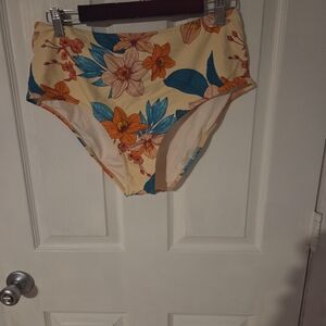 Floral High-Waisted Bikini Bottoms